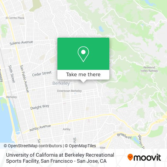 Mapa de University of California at Berkeley Recreational Sports Facility