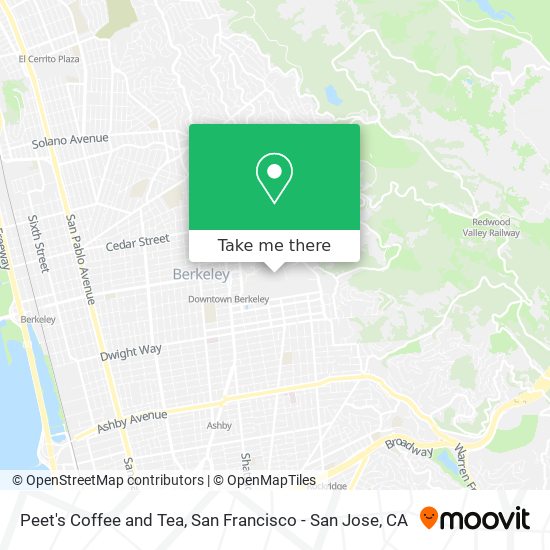 Peet's Coffee and Tea map