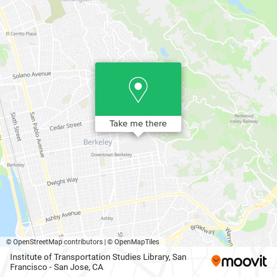 Mapa de Institute of Transportation Studies Library