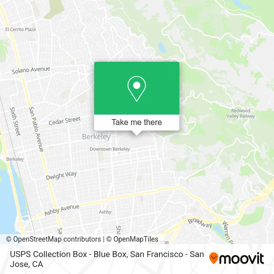 Mapa de USPS Collection Box - Blue Box