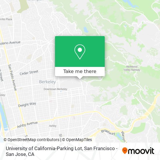 University of California-Parking Lot map