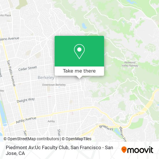 Piedmont Av:Uc Faculty Club map