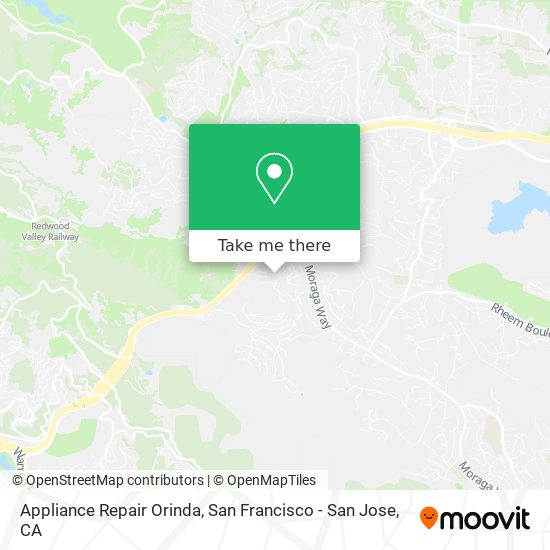 Appliance Repair Orinda map