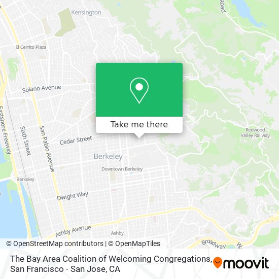 Mapa de The Bay Area Coalition of Welcoming Congregations