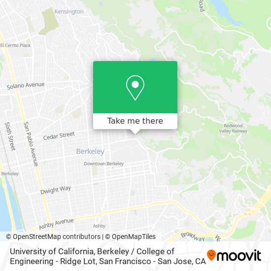 University of California, Berkeley / College of Engineering - Ridge Lot map