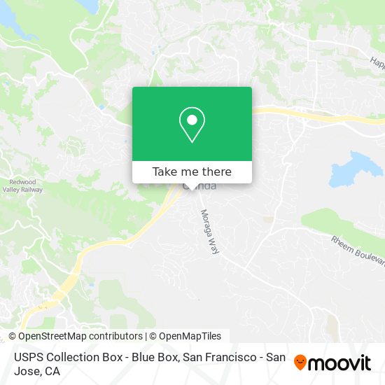 USPS Collection Box - Blue Box map