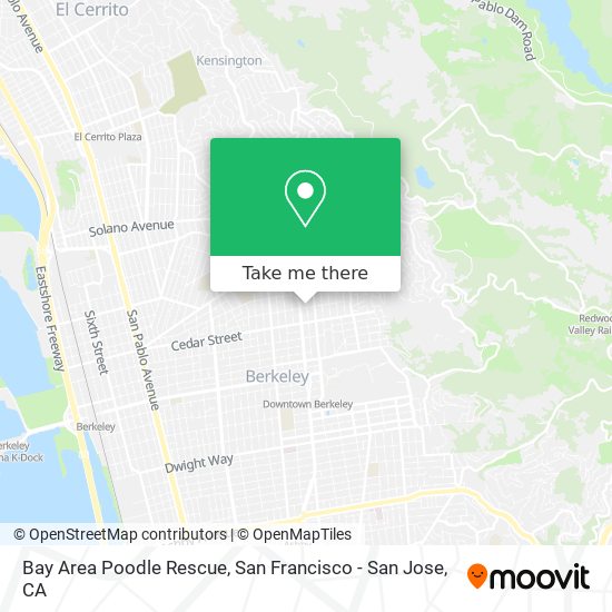 Mapa de Bay Area Poodle Rescue