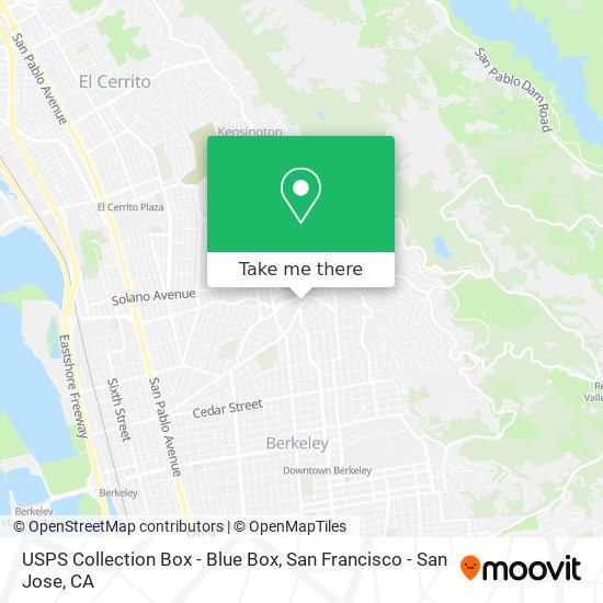 Mapa de USPS Collection Box - Blue Box