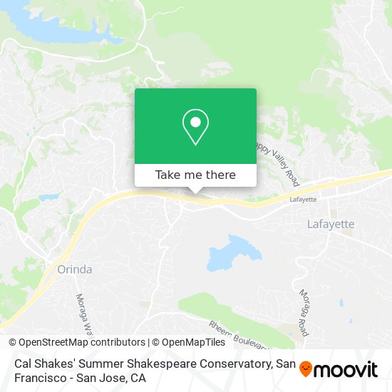 Mapa de Cal Shakes' Summer Shakespeare Conservatory