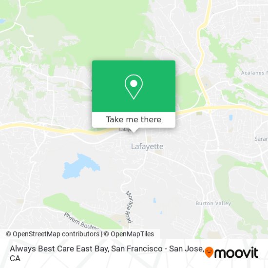 Mapa de Always Best Care East Bay