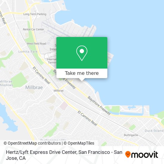 Mapa de Hertz / Lyft Express Drive Center