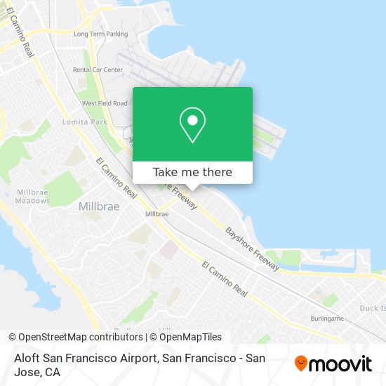 Mapa de Aloft San Francisco Airport