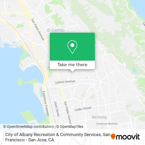 City of Albany Recreation & Community Services map