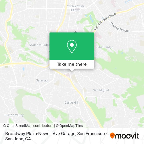 Mapa de Broadway Plaza-Newell Ave Garage