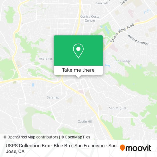 USPS Collection Box - Blue Box map