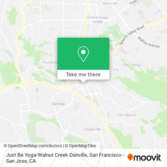 Just Be Yoga-Walnut Creek-Danville map