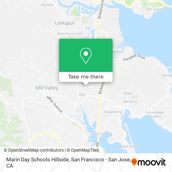 Marin Day Schools Hillside map