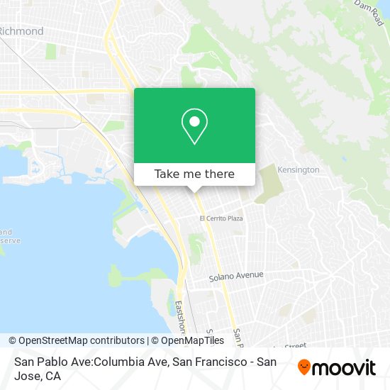 San Pablo Ave:Columbia Ave map