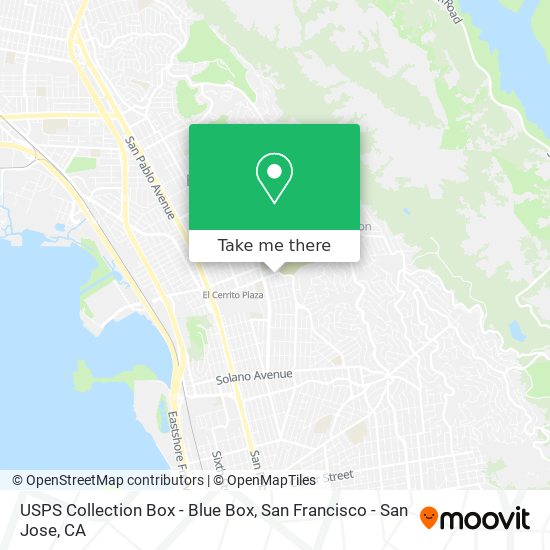 Mapa de USPS Collection Box - Blue Box