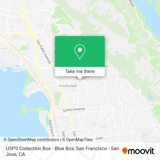 USPS Collection Box - Blue Box map