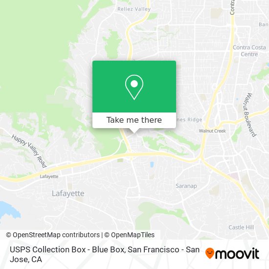 Mapa de USPS Collection Box - Blue Box