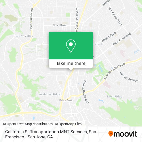 California St Transportation MNT Services map