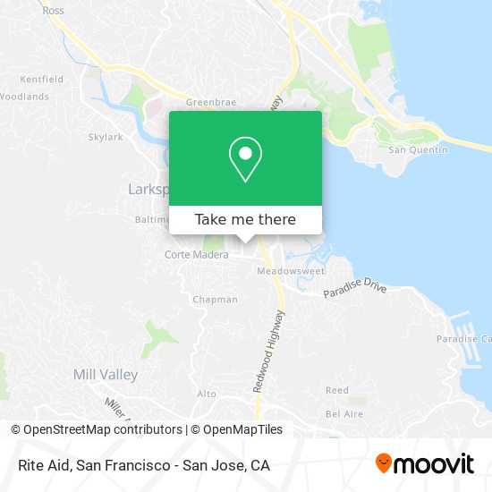 How to get to Rite Aid in Corte Madera by Bus or Train?