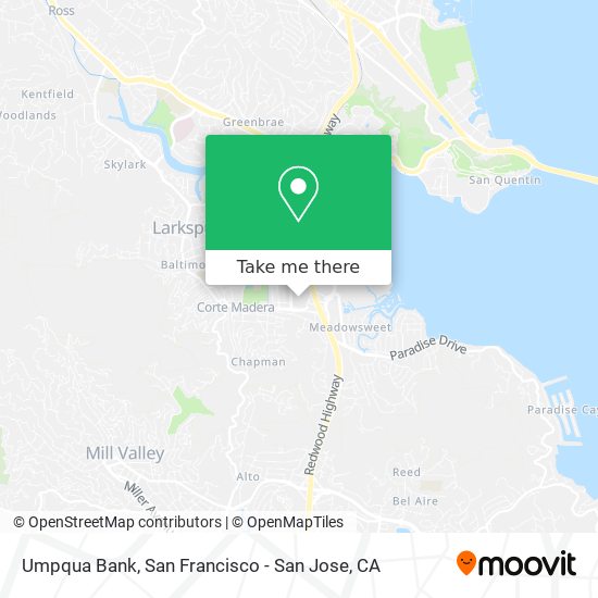 Umpqua Bank map