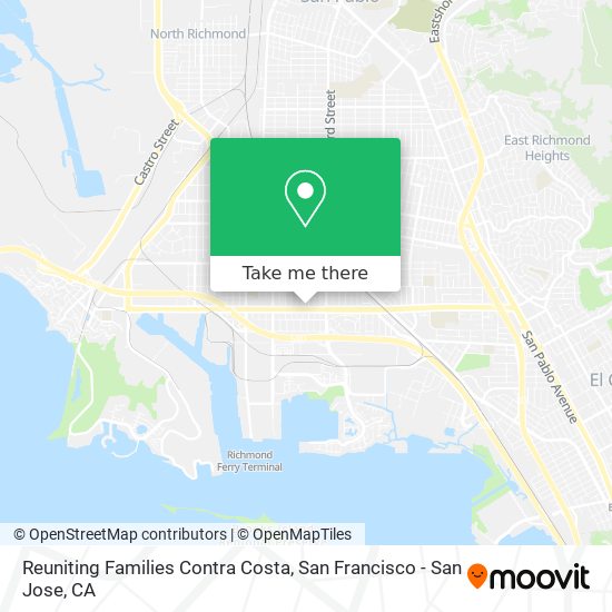 Reuniting Families Contra Costa map