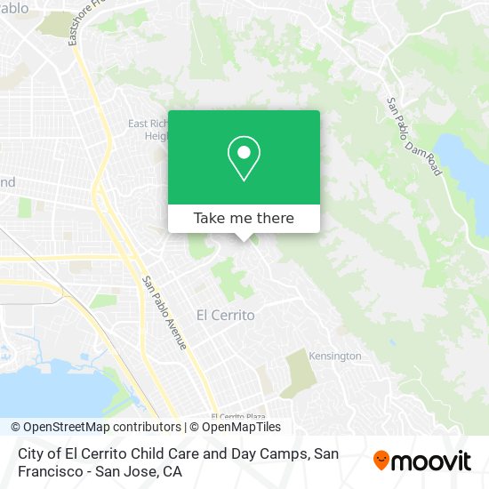 City of El Cerrito Child Care and Day Camps map