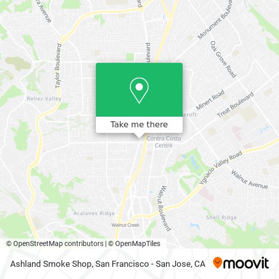 Mapa de Ashland Smoke Shop