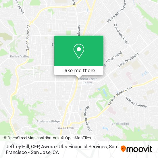 Mapa de Jeffrey Hill, CFP, Awma - Ubs Financial Services