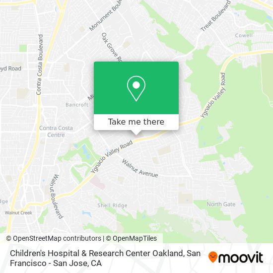 Children's Hospital & Research Center Oakland map