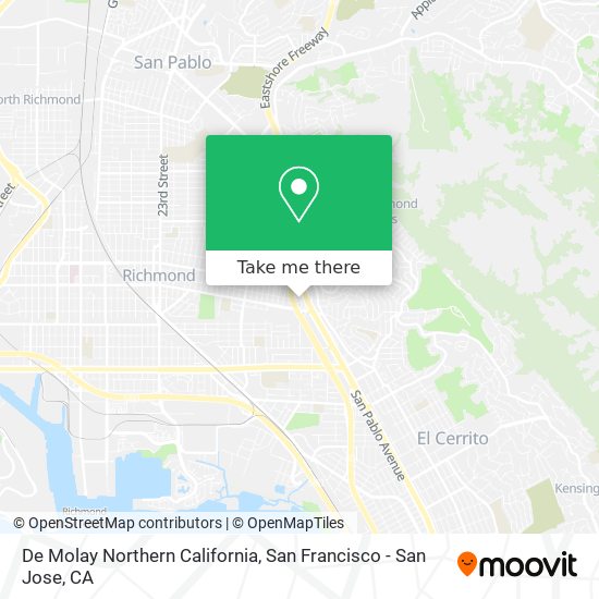 De Molay Northern California map