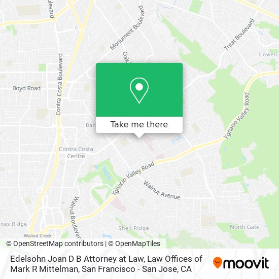 Mapa de Edelsohn Joan D B Attorney at Law, Law Offices of Mark R Mittelman