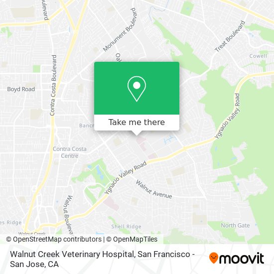 Mapa de Walnut Creek Veterinary Hospital