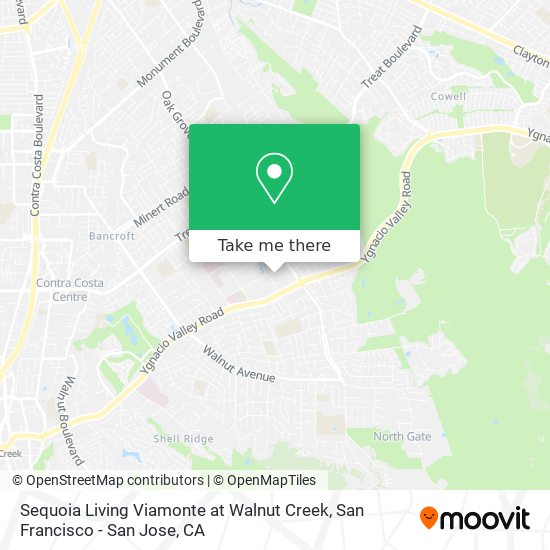 Mapa de Sequoia Living Viamonte at Walnut Creek