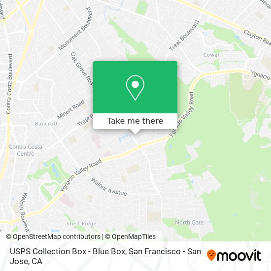 USPS Collection Box - Blue Box map