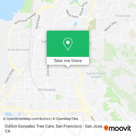 Mapa de Odilon Gonzalez Tree Care