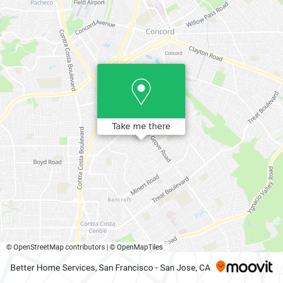 Better Home Services map