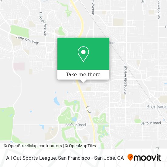 All Out Sports League map