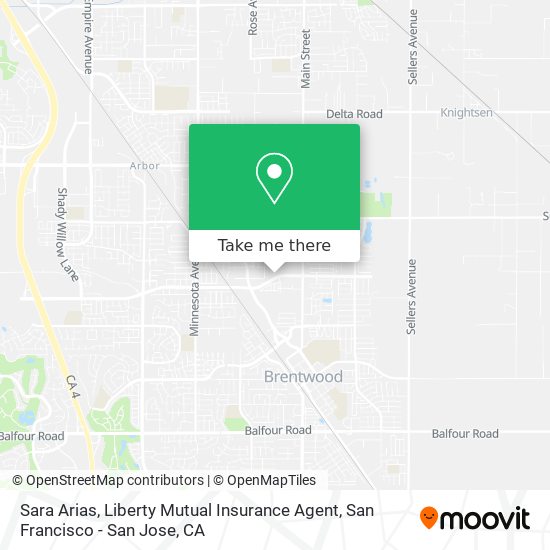 Sara Arias, Liberty Mutual Insurance Agent map