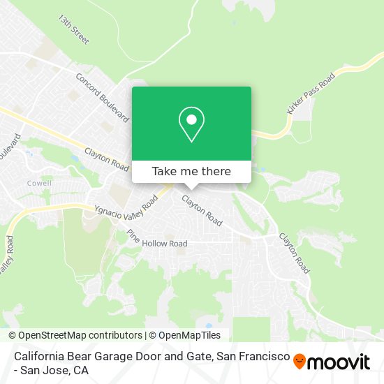 Mapa de California Bear Garage Door and Gate