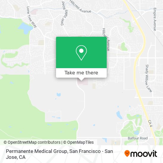 Permanente Medical Group map