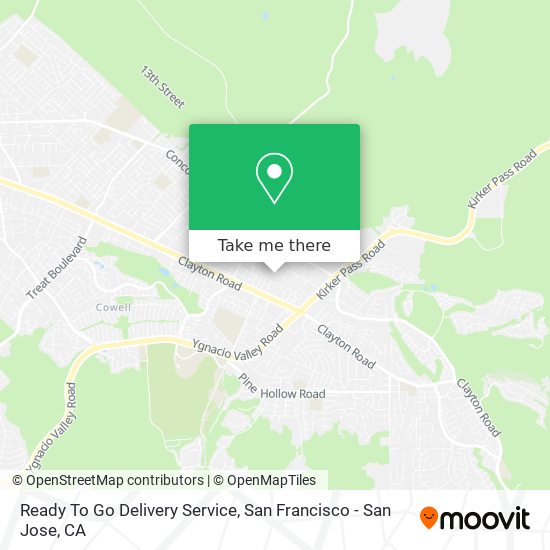 Mapa de Ready To Go Delivery Service