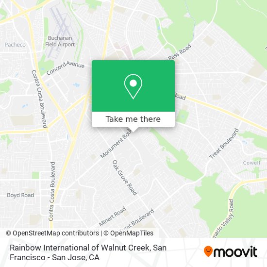 Rainbow International of Walnut Creek map