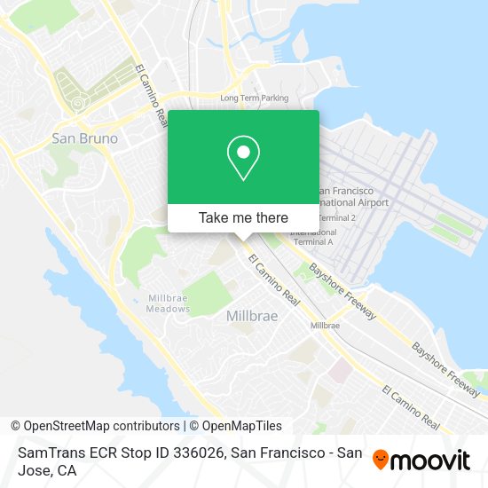 SamTrans ECR Stop ID 336026 map