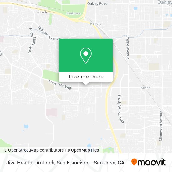 Mapa de Jiva Health - Antioch