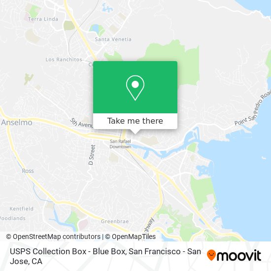 Mapa de USPS Collection Box - Blue Box