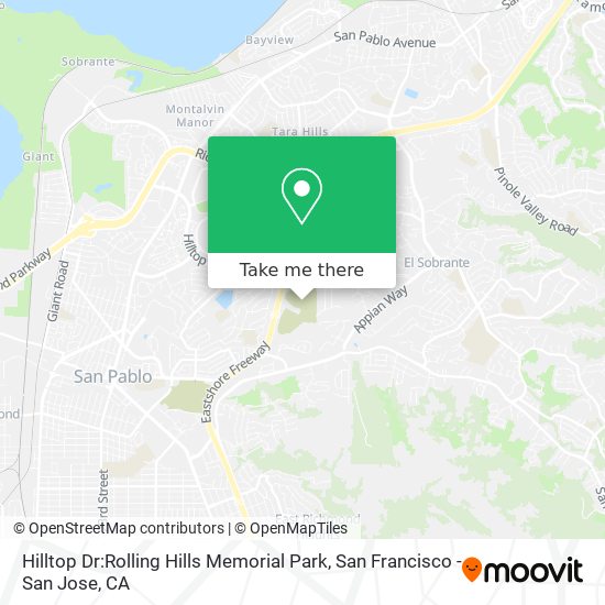 Hilltop Dr:Rolling Hills Memorial Park map